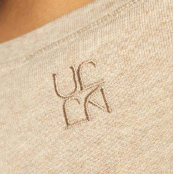 Ulla Johnson Blake SS Sweatshirt Top in Oatmeal Melange M - Picture 4 of 5